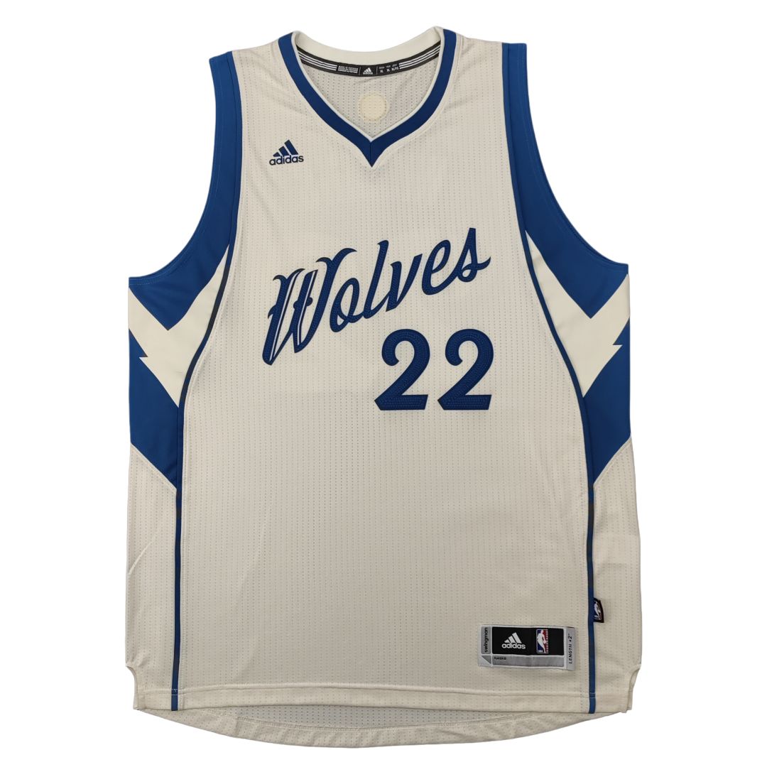 Adidas NBA Майка Эндрю Уиггинса Minnesota Timberwolves 2015 Swingman Fan Edition 22 С подкладкой V-образный вырез Простой без рукавов Баскетбольная майка AT1452 XL