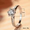 Anello Classico di Lusso in Argento Sterling 925 per Donna Gioielli Sei Griffes Semplice Anello da Donna con Diamante Sintetico Regalo di Fidanzamento Matrimonio