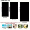 Soccer Print Beach Towel, Sports Theme Quick Dry Highly Absorbent Soft Microfiber for Swimming Pool Travel Camping