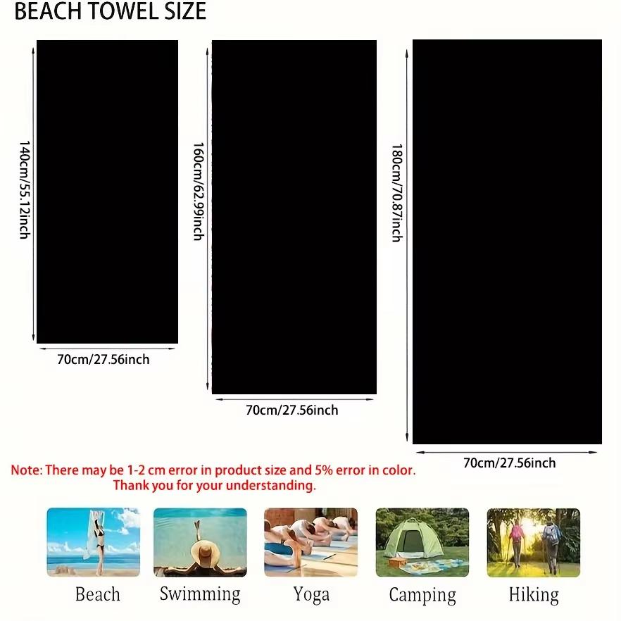 Soccer Print Beach Towel, Sports Theme Quick Dry Highly Absorbent Soft Microfiber for Swimming Pool Travel Camping