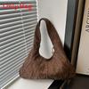 Modern Simple Large Capacity Shoulder Bag With Zipper Closure For Daily Commuting