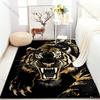 Mehrere Größen Tigerkopf Kunst Teppich Muster Teppich für Wohnzimmer Schlafzimmer Sofa Heimdekoration Rutschfeste Bodenmatte Luxuriöses Geschenk
