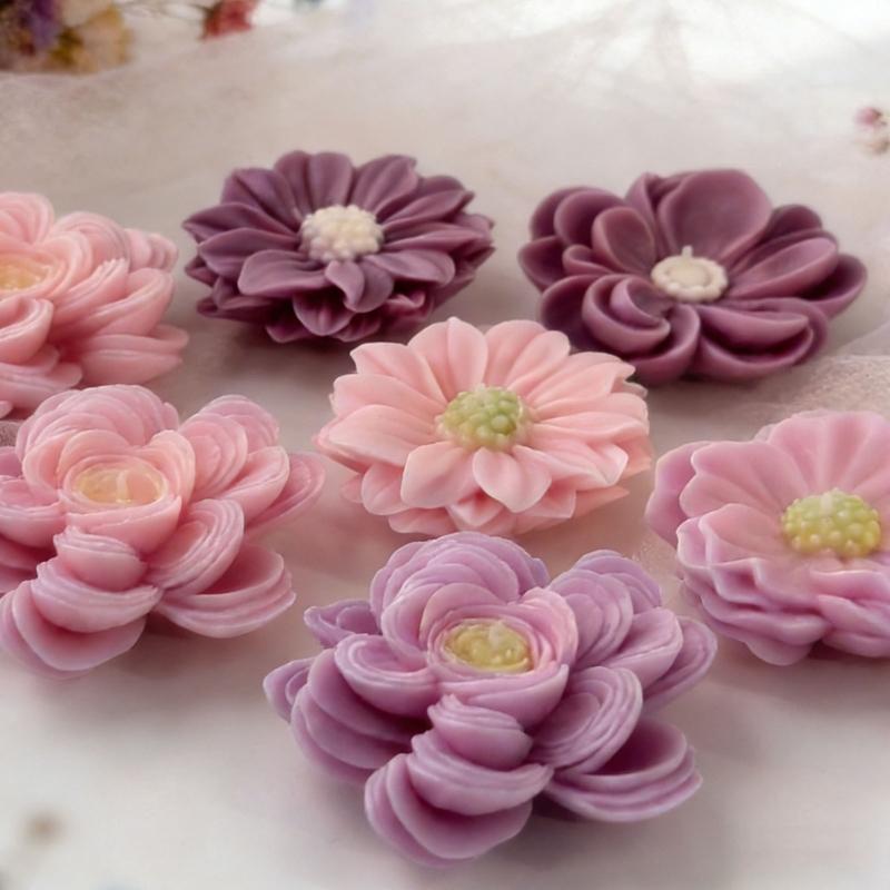 Flower Silicone Fondant Molds Multipurpose Silicone Mould Baking Tool for Making Candle Soap Chocolate Cake Decoration