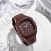 Silicone Strap Square Watch Square Wrist Watch Korean Style Analog Watch  Students