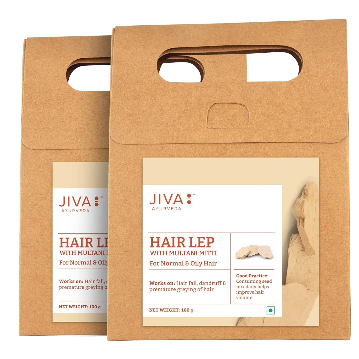 

Jiva Ayurveda Hair Lep With Multani Mitti 100gm X Pack Of 2 | Natural Hair Pack For Growth, Strength, And Scalp Nourishment