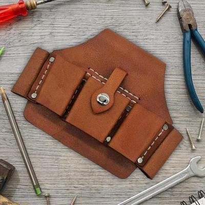 Tool Pouch Sturdy Brown Repairing Bag Belt Accessory Portable Waist