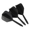 METERXITY 6pcs Integrated Dart Shafts and Flights - 2BA Screw-in Dart Flights Plastic Anti-drop for Soft Tip and Steel Tip Darts (2BA black)