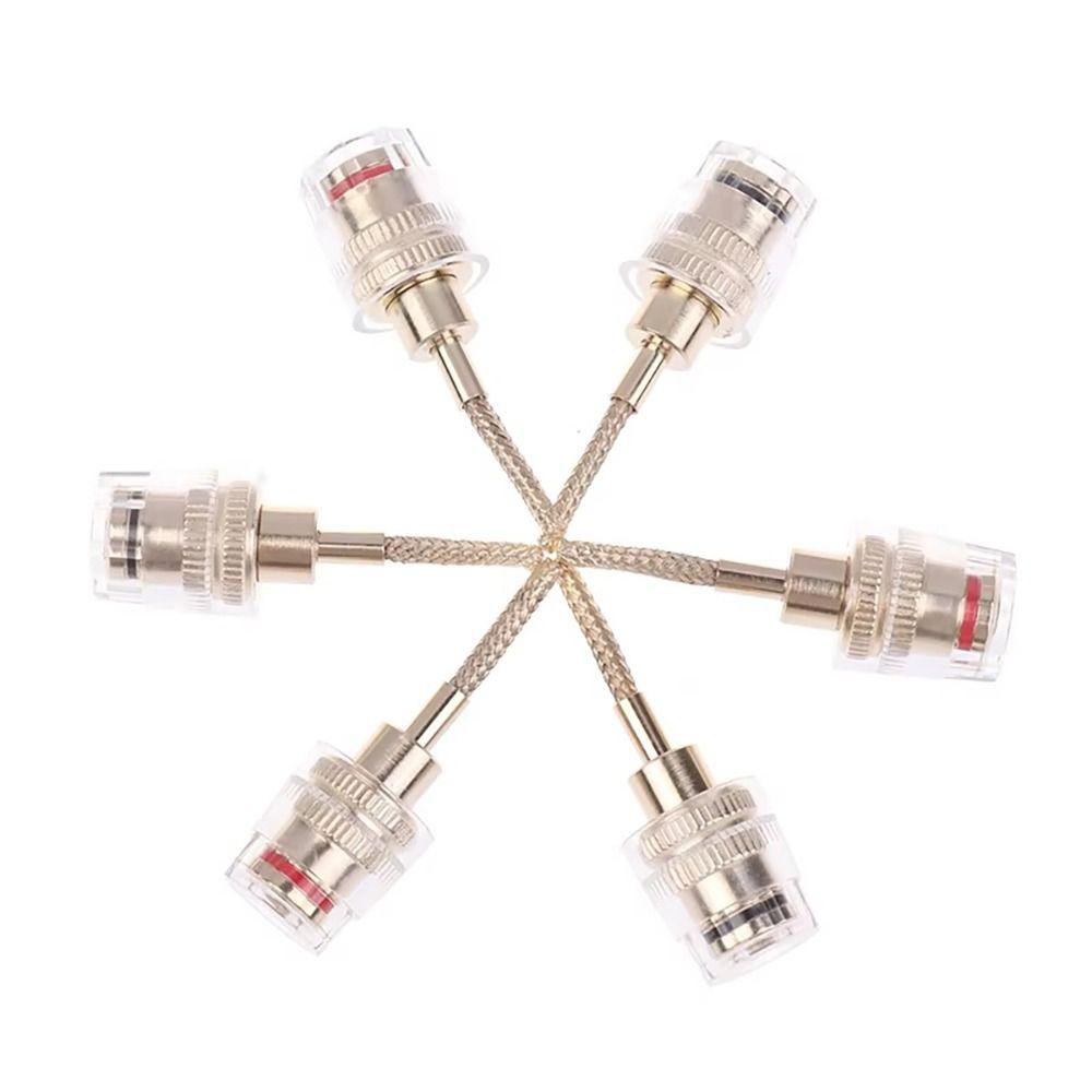 1Pair Copper 4mm Banana Female To 2mm Pin Connector Speaker Cable Connector  for Speaker Terminals
