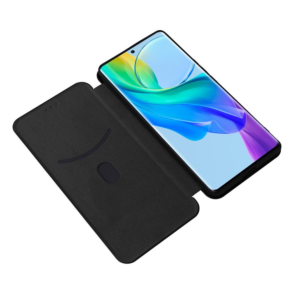 VIVO V29 Lite Multi-card Carbon Fiber Phone Case: Neutral Flip Protective Cover
