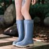 Rain shoes women's fashion adult high rain boots warm water shoes wear-resistant non-slip waterproof rubber shoes rain boots rainforest hiking