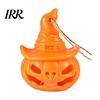 Detailed Halloween Figurine Light Witch Hat Pumpkin Lamp, Bat Skull Hollow LED Night Unique Ornament Lamp for Party, Spooky Tabletop Decor Haunted