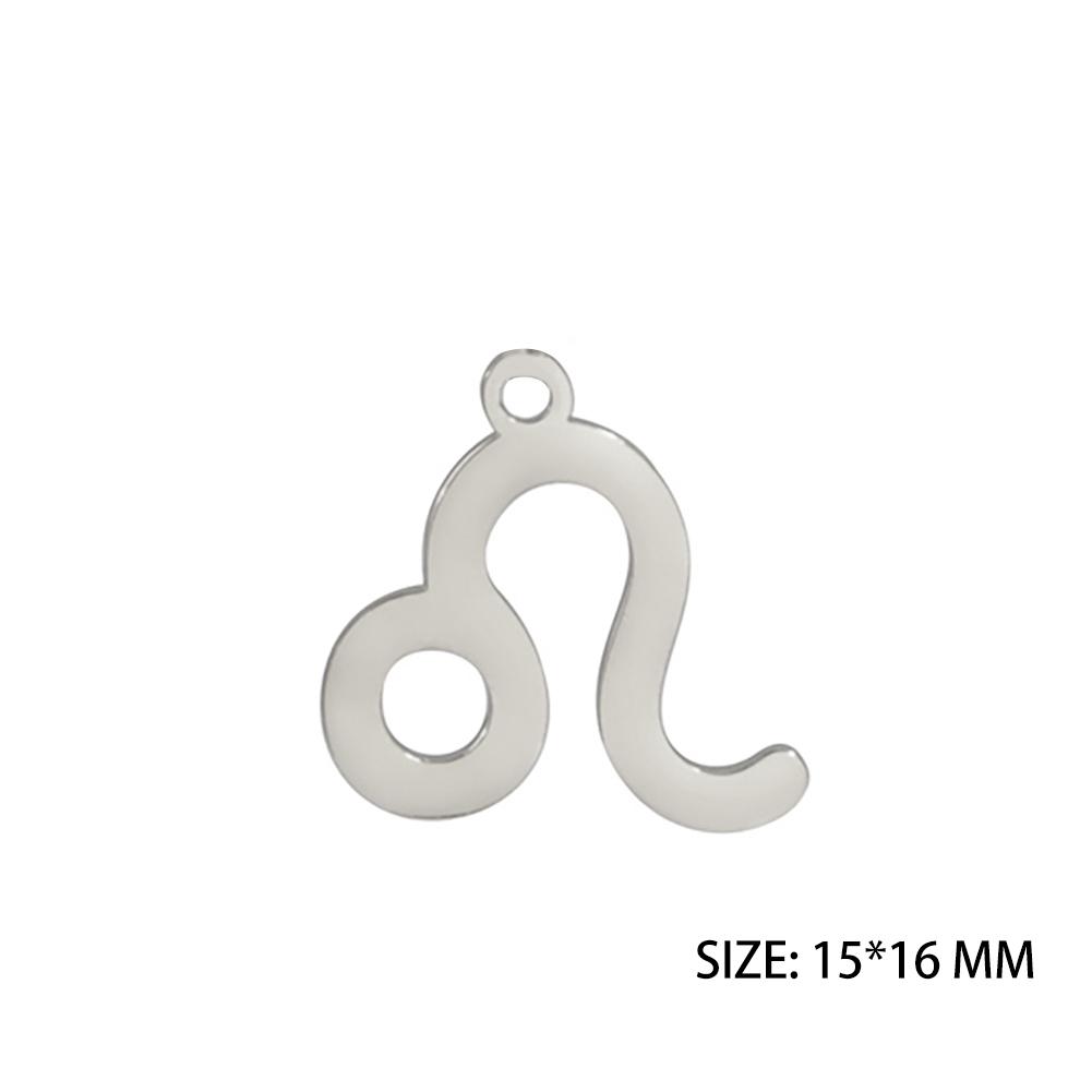 12pcs/lot Stainless Steel Zodiac Charms Horoscope Astrological Sign DIY Pendant for Necklace Bracelet Jewelry Making