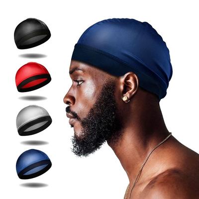 Breathable Wave Caps Solid Color Multicolor Durag Cap Bonnet Men Durag Hats  Men