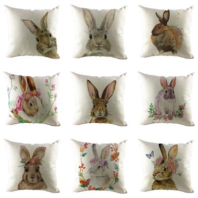Ramidos Housse de coussin pour canapé-lit de Pâques, décoration de la maison, festival, lapin