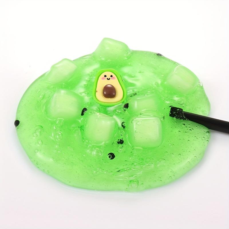 Kit slime croccante a cubo di gelatina trasparente da 2,37 once, morbido, elastico, antiaderente, fai da te, con ciondoli di fango di cristallo, bomboniere per feste, regali
