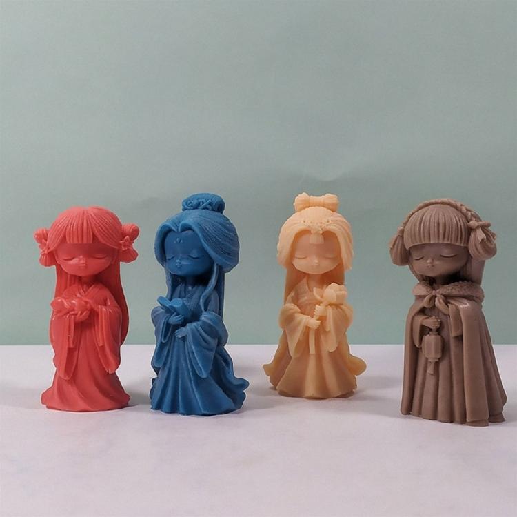 Girl Ornament Silicone Mold Resin Mold Fondant Candle Making Desktop Decoration