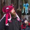 Fun Octopus Knit Gradient Beanie Hat Halloween Costume Cover Cap for Men Women