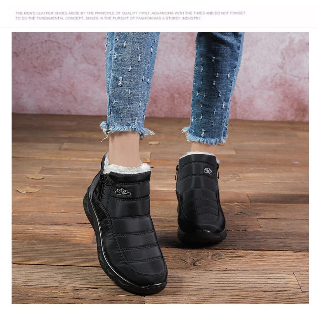 Cotton Shoes, Women's Plus Size Snow Boots, Men's and Women's Couple with Plush and Thick Cotton Boots