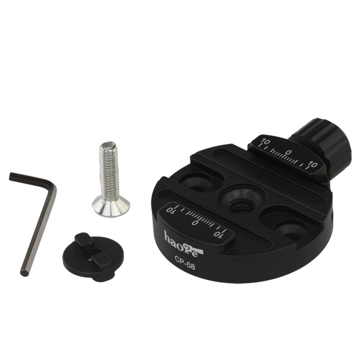 

Haoge Combo Boss Adapter with 58mm Compatible Quick Release Clamp for Manfrotto Tripod Ball Head Clamp Replacement CP-58 Arca-Swiss