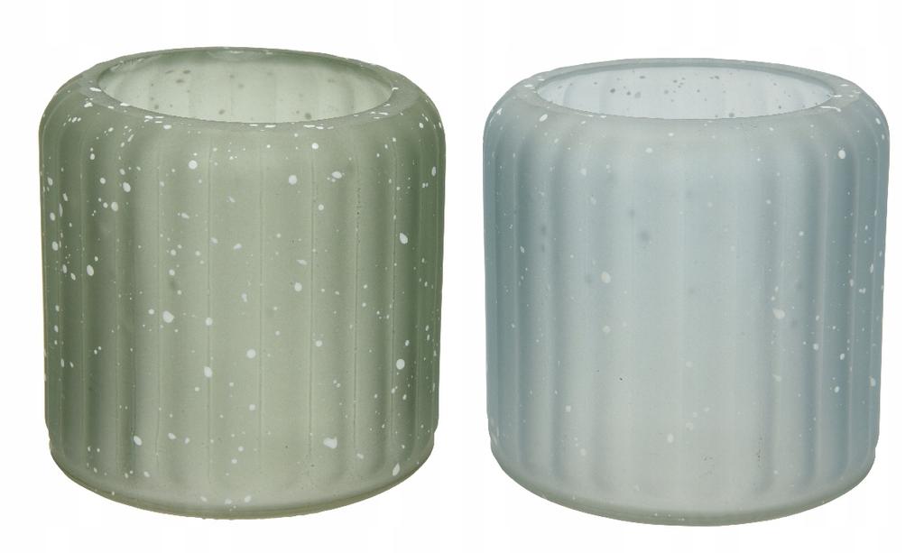 Decorative Glass Candle Holder with Dots, 7.5 x , 1pc