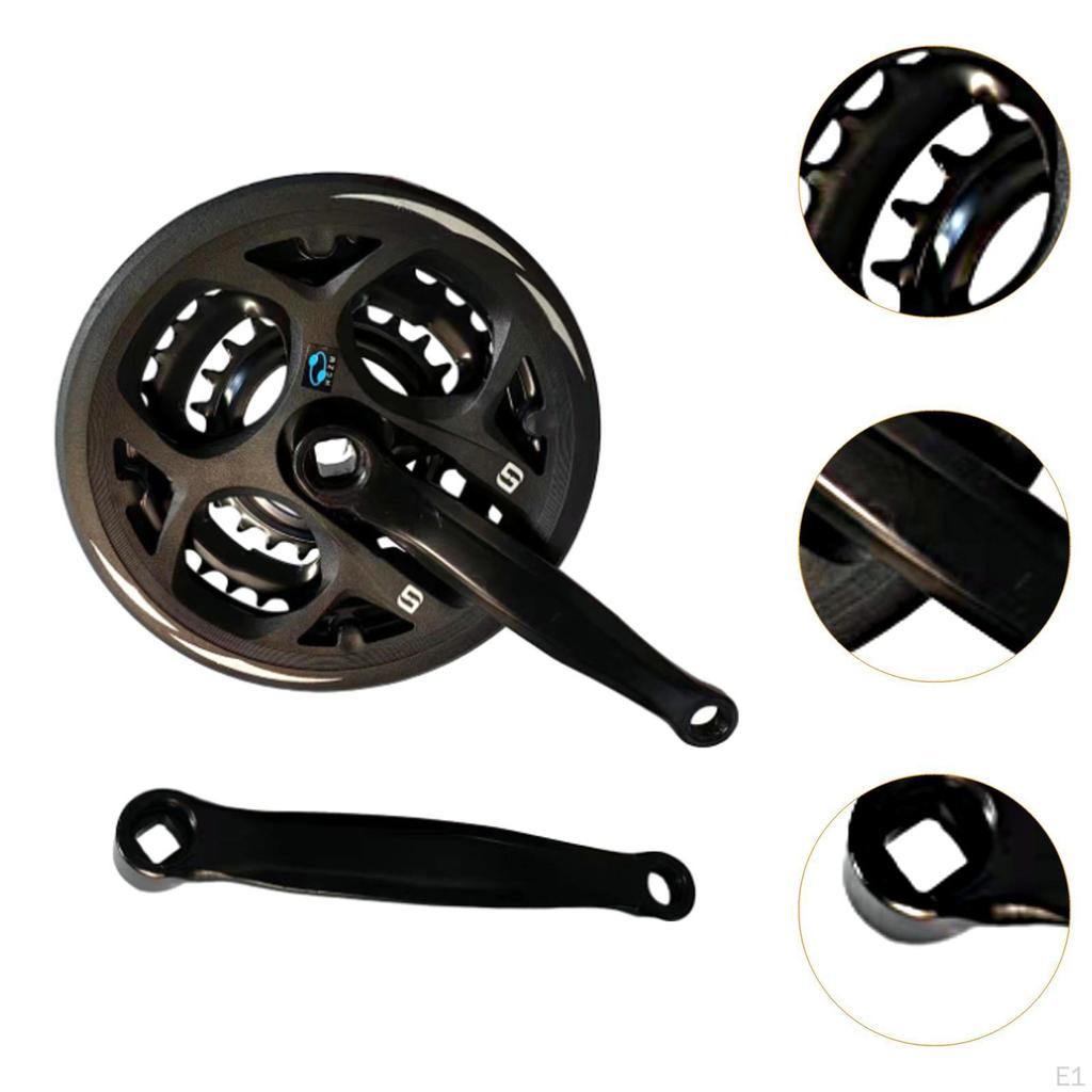 Pista bicicletă 42/32/24T Roată conică pătrată Din aliaj de aluminiu ușor de instalat 8/9 viteze