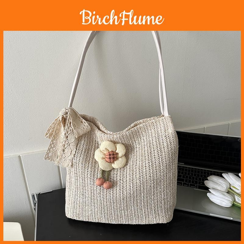 Pc Woven Bag With Magnetic Closure For Daily Street Style Fashion