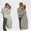 Resin Family Sculpture Meaningful Home Decor Gift American Style Resin Family Figurine for Anniversary Birthday Christmas