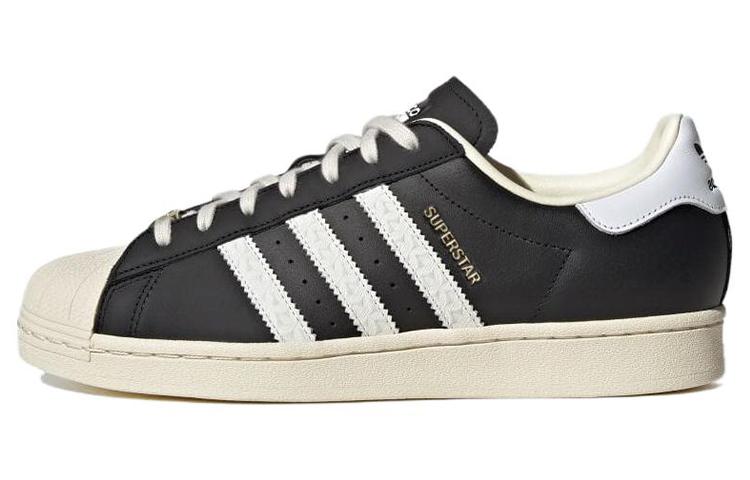Adidas Superstar  Debossed Stripes - Black Cream White  ID4676 44