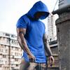 Men's Sports Mesh Quick-drying Short-sleeved Hooded Shirt