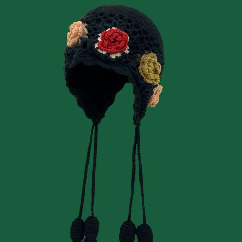 Ethnic Style Retro Knit Wool Beanie with Tassels