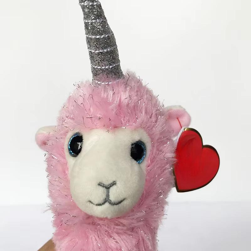 26cm Küçük Pembe Alpaka Lana Büyük Gözlü Peluş Oyuncak Yumuşak Sevimli Hayvan Bebek Çocuklar İçin Popüler Doğum Günü Noel Hediyesi