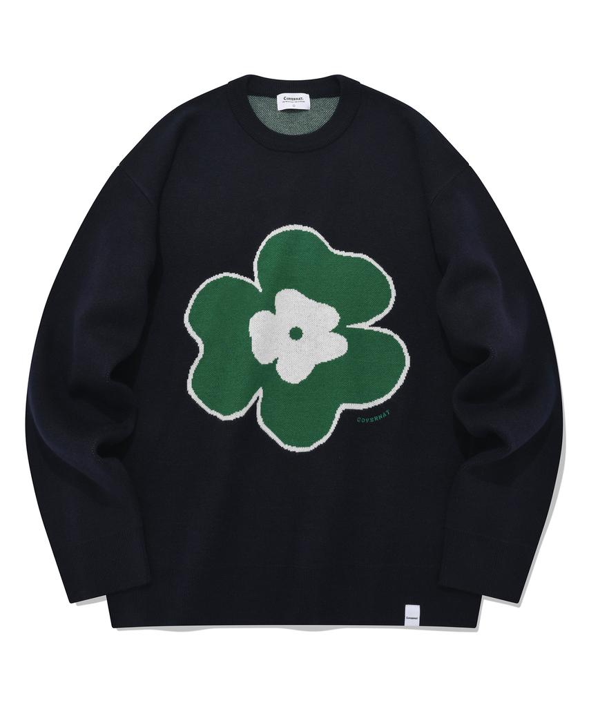 COVERNAT Clover Crewneck Knit Navy