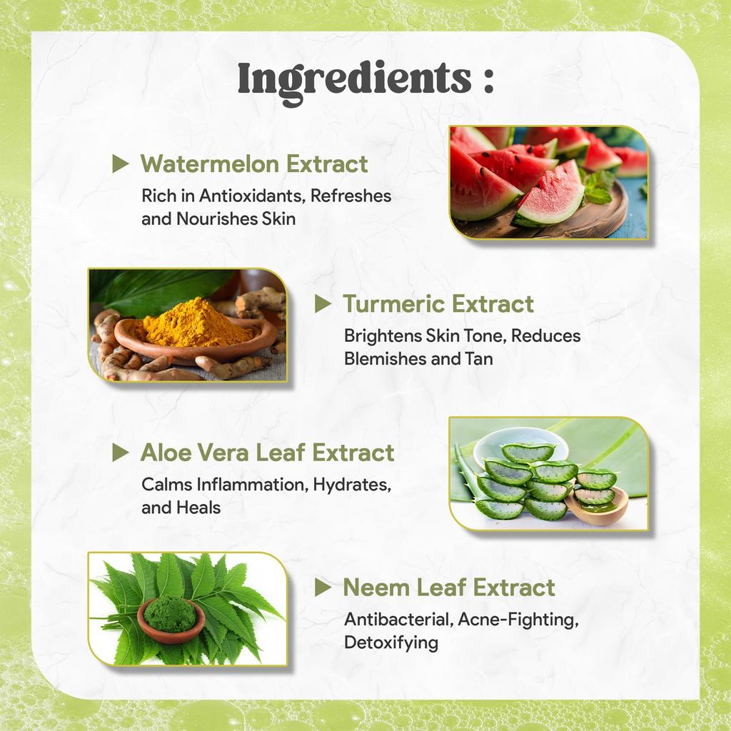 LA’BANGERRY Neem & Aloe Vera Face Wash with Niacinamide | Acne & Oil Control, Deep Pore Cleansing | For Men & Women, All Skin Types | 50 ml