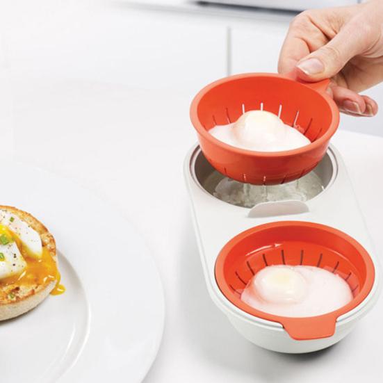 Double-layer Microwave Mini Egg Poacher Steamer Breakfast Cooker Boiler Cup