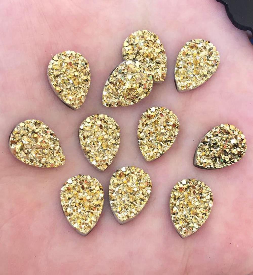 

Декор для ремесла блестящий акрил смола в виде капли 50шт 10мм*14мм 10mm*14mm