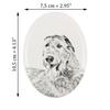 Irish Wolfhound - commemorative plaque with a photo of a dog, tombstone with a print, personalized oval plaque from the Art-Dog brand