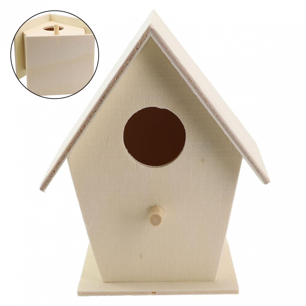 1pcs Wooden Bird House  for Nest Dox  for Nest House Bird Box Wooden Birdhouse Home Garden