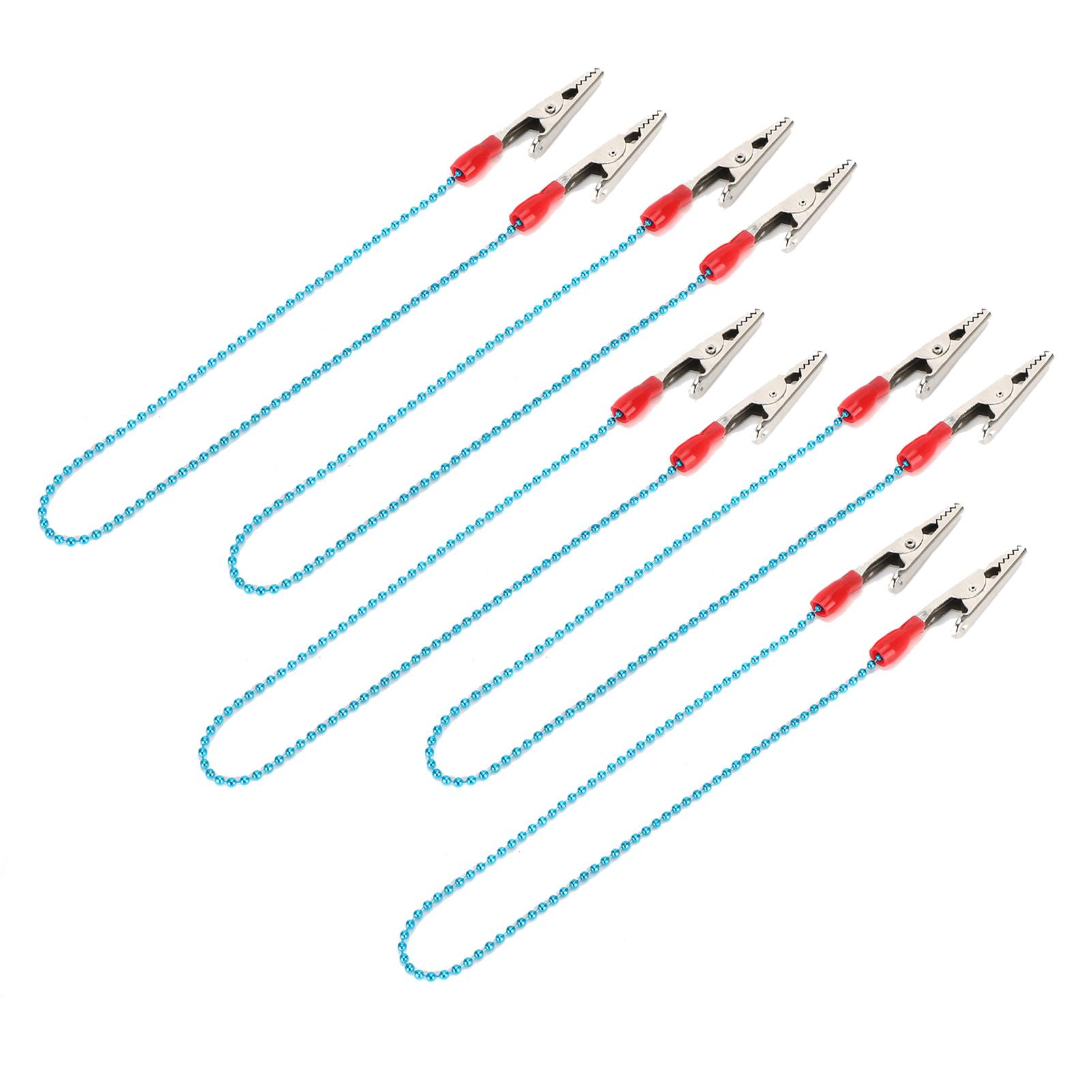 

5 шт. Зажим для зубного нагрудника, держатель салфетки с гибкой стальной шариковой цепочкой, стоматологические принадлежности Blue