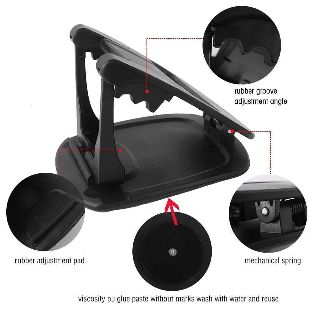 Car-Mounted 360° Rotating Phone Holder – with Horizontal & Vertical Adjustment Wheels for Phones & GPS Navigation