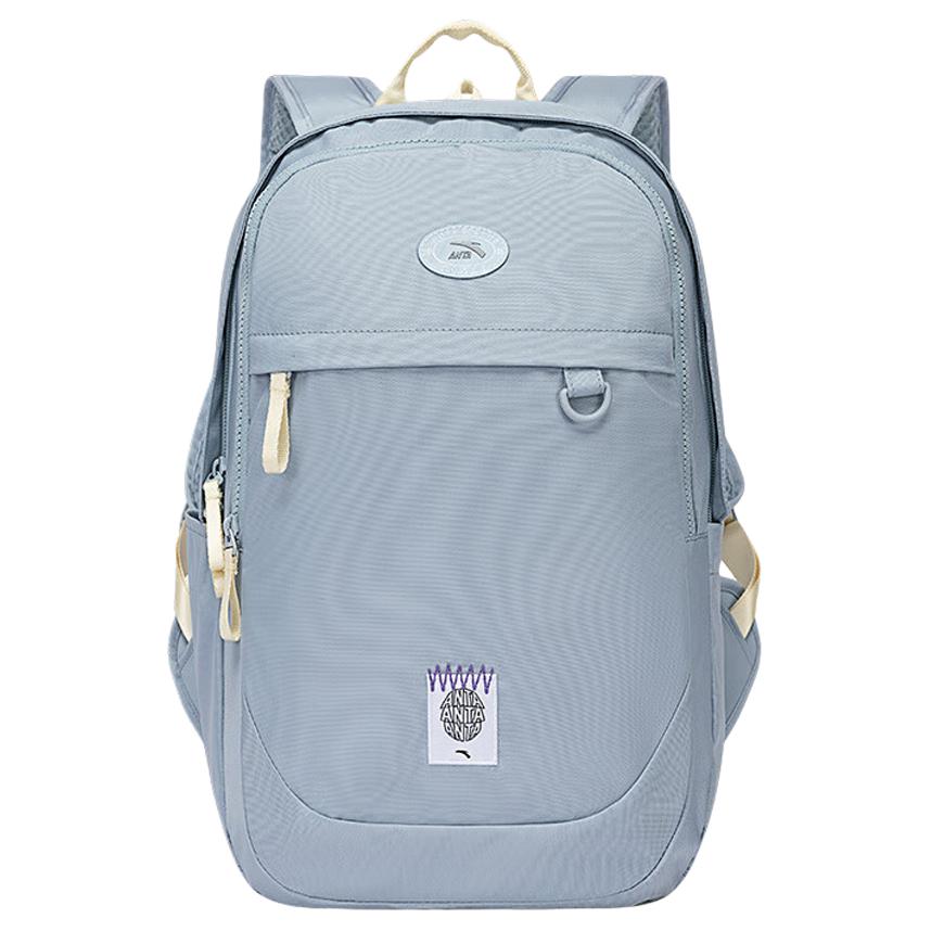 

Anta Casual Versatile Commuting Simple Large Capacity PU Backpack Unisex backpack Cloud-Gray Blue 192538154U-2 Cloud Gray Blue