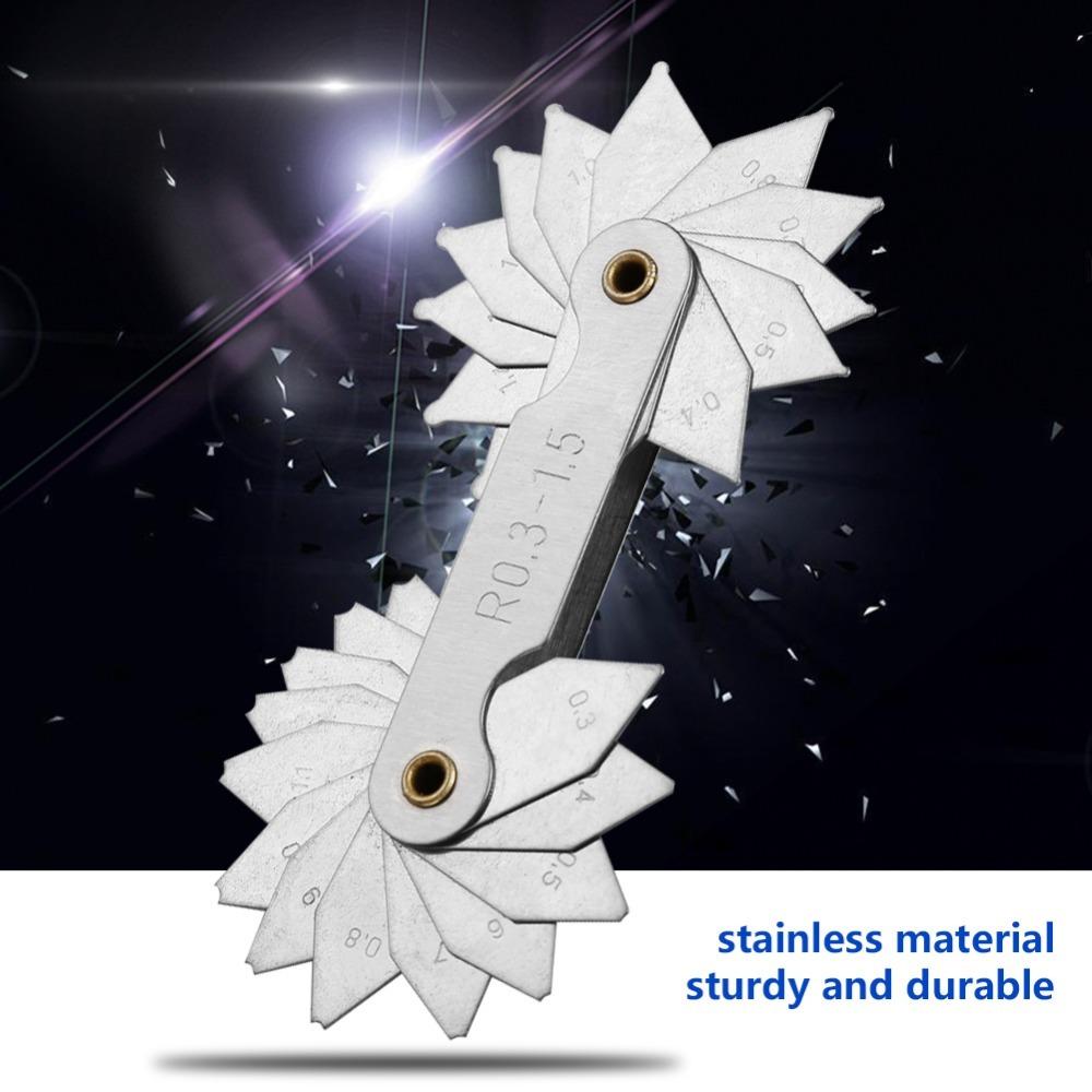 Stainless Steel Radius Fillet Gauge External Internal Fillet Gauge Set Industrial Measurement