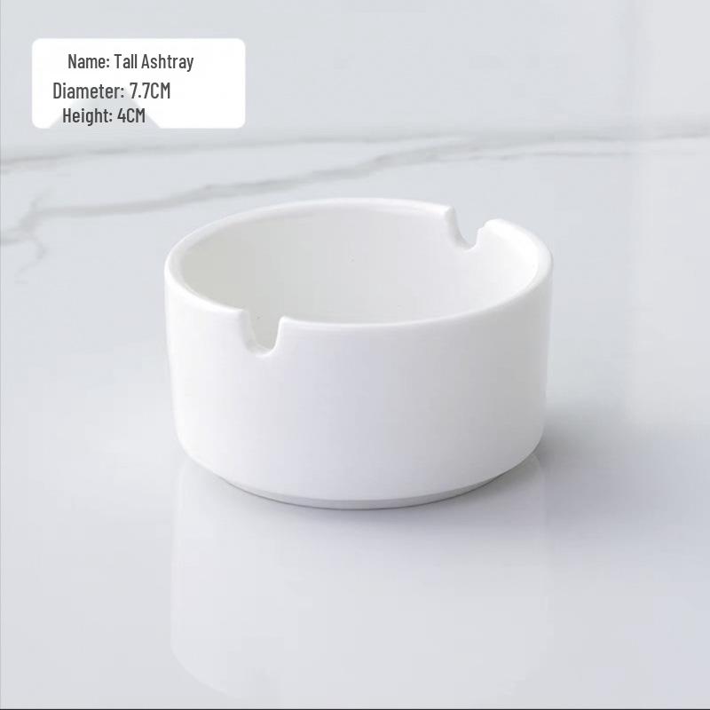 Elegant Ceramic Ashtray with Gold Trim for Hotels, Bars, Restaurants