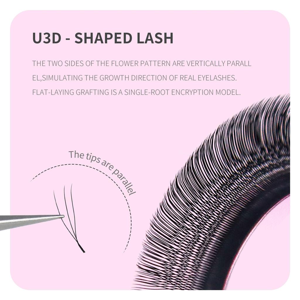 ANNAFRIS U-shaped YY 3D 4D 5D Eyelash Extension Double Tips U YY Premade Fan Lashes Fluffy Soft False Eyelashes