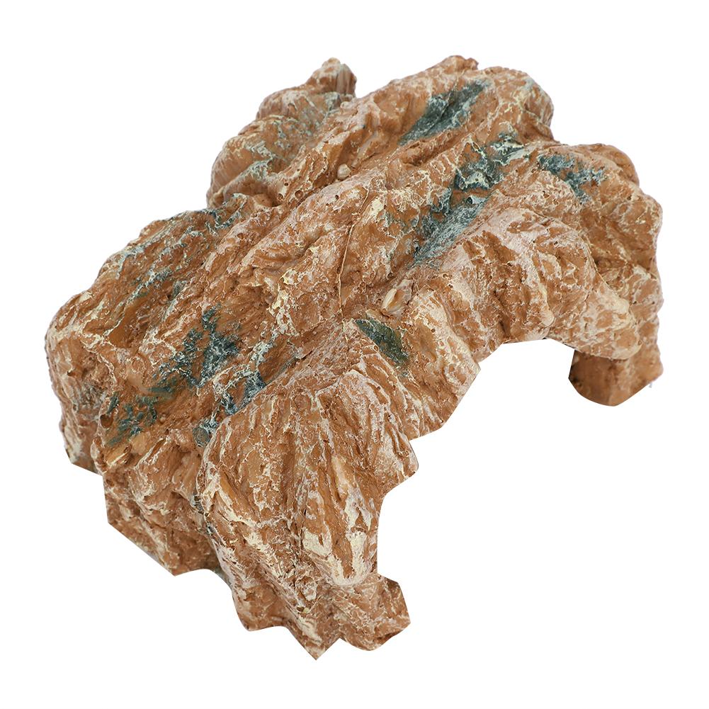 Resin Rockery Turtle Hide Rock Climbing Basking Habitat Cave for Landscape Decoration