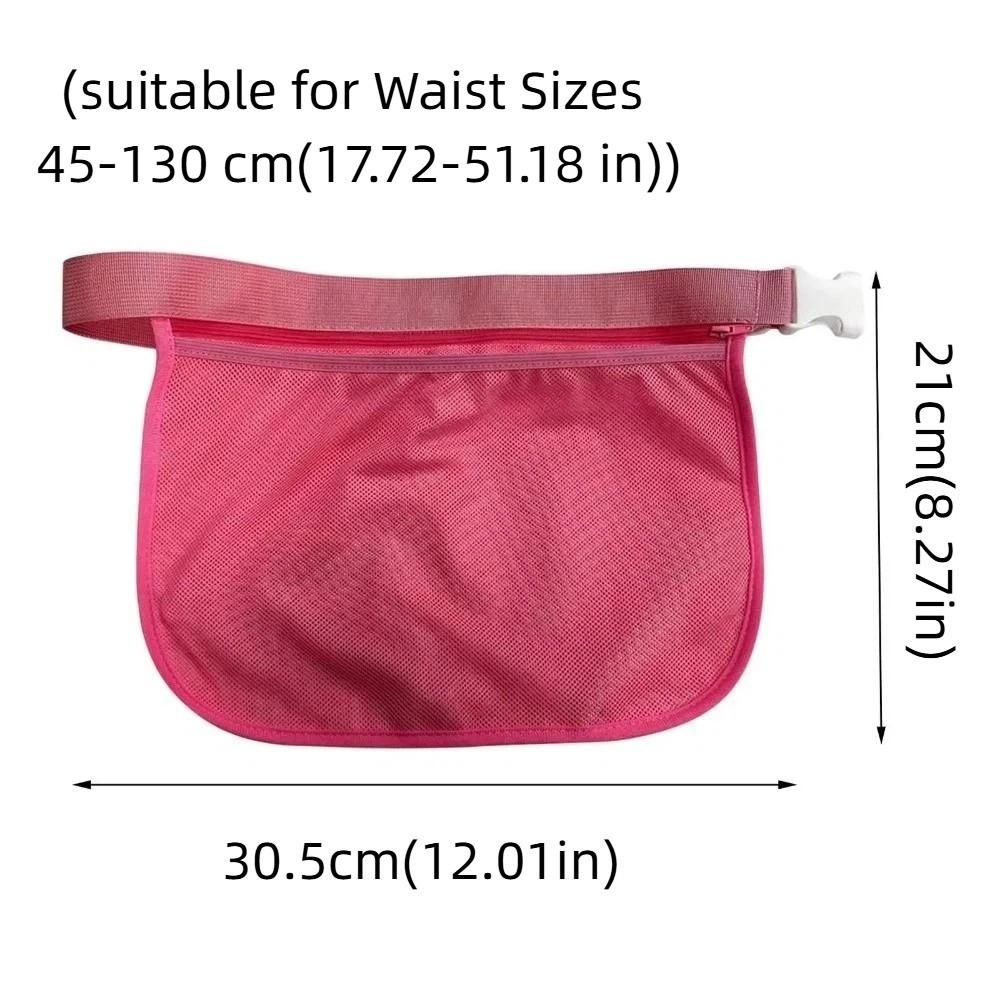 Adjustable Band Tennis Ball Holder Bag Mesh Material Mesh Ball Fanny Pack  Outdoor Activities