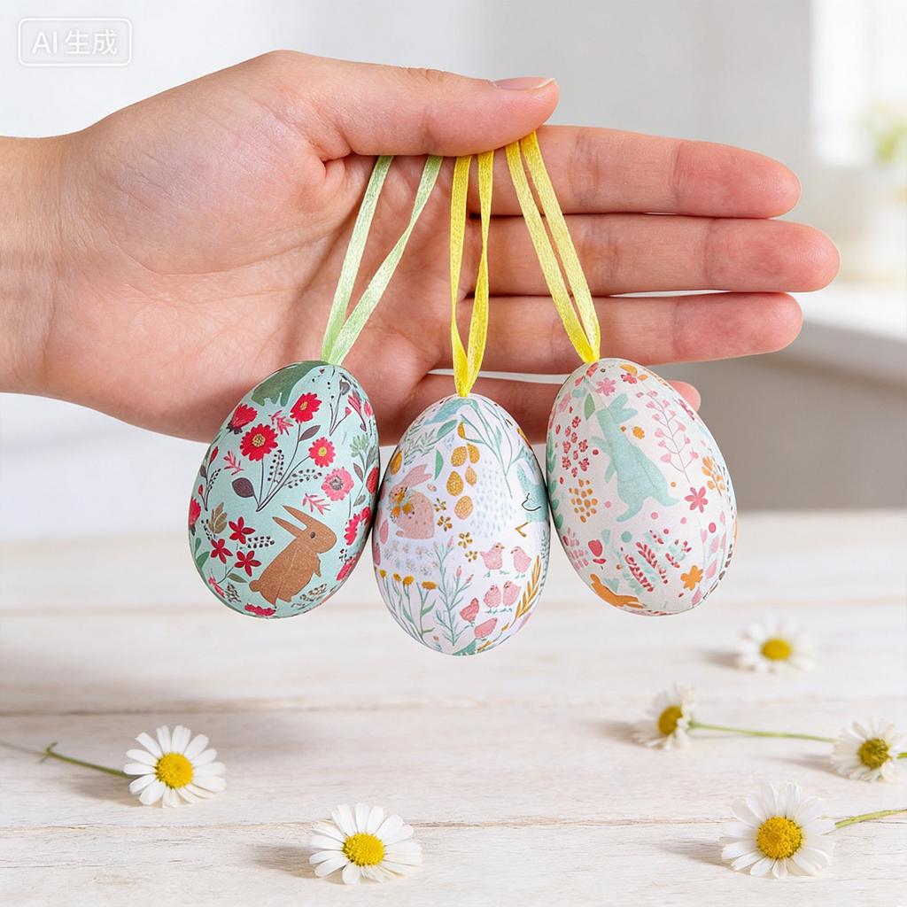 Plastic Easter Eggs, Pack Of 6 Printed Plastic Easter Eggs Loose Plastic Easter Eggs Empty Easter Eggs Plastic Eggs