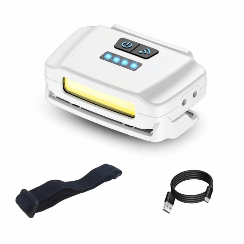 

Portable Induction Headlamp Waterproof Motion Sensor LED Hat Clip Light Camping