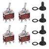 CNAODUN Waterproof Toggle Switch ON-Off-ON 30A 12VDC/15A 250VAC 6 Pin 3 Position Marine DPDT Switch with Weatherproof Boot Cap Cover for Car Auto