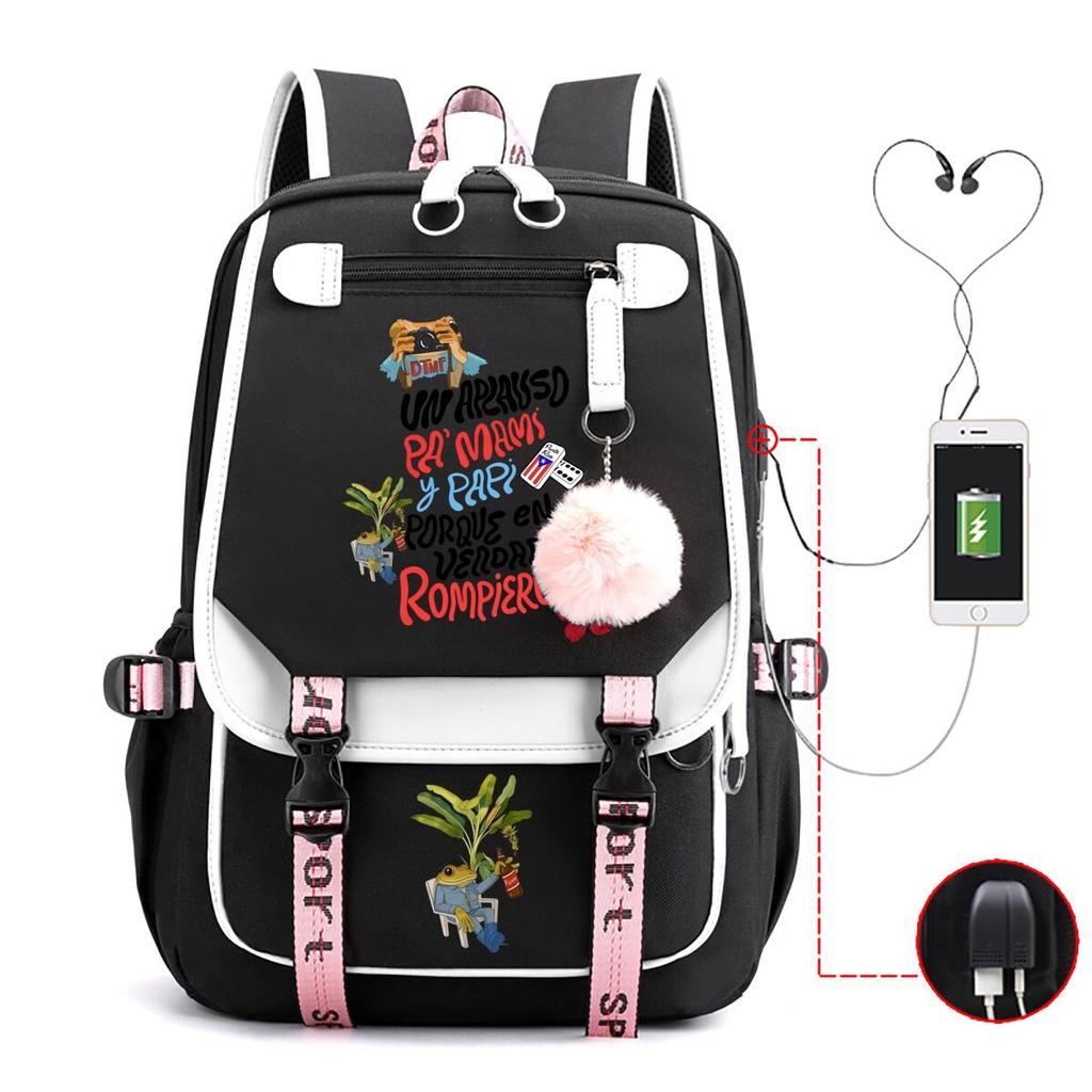Back To School Mochilas with USB Port Casual Rucksack Teenage Boys Girls Multicolor Backpack Student School Bag Daily Use