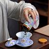 Enamel tea and sugar jar ceramic multifunctional home medicine coffee bean sealed jar kitchen storage bottle